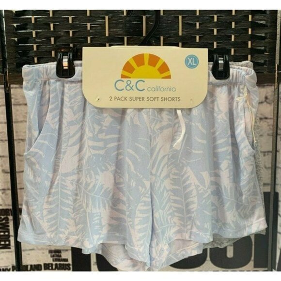 C & C California XL 2 Pk Drawstring Lounge Shorts - Picture 1 of 4